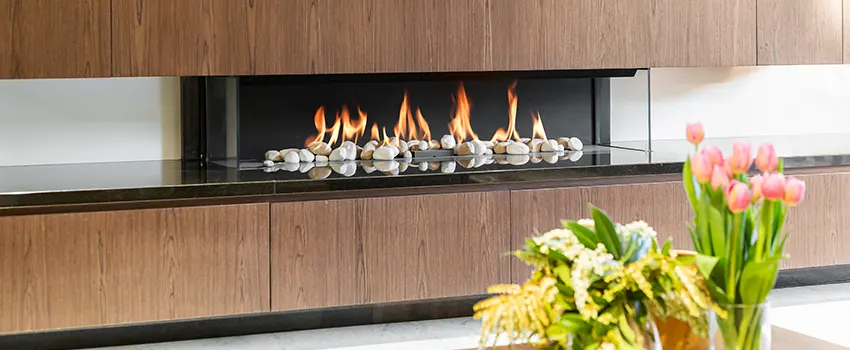 Double-height Fireplace Design Refurbishment in Woodbridge, Ontario